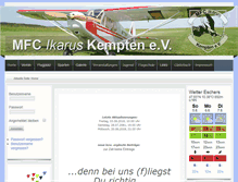 Tablet Screenshot of mfc-ikarus-kempten.de